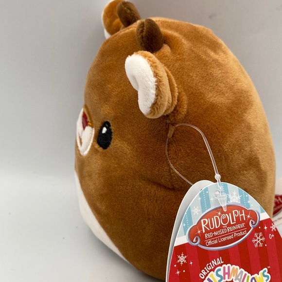 Squishmallow Rudolph The Red Nose Reindeer 5" Christmas Soft Plush Toy NWT HTF - Picture 6 of 8